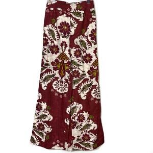 ZARA Linen Blend Printed Pants 2760/10 Small NWT